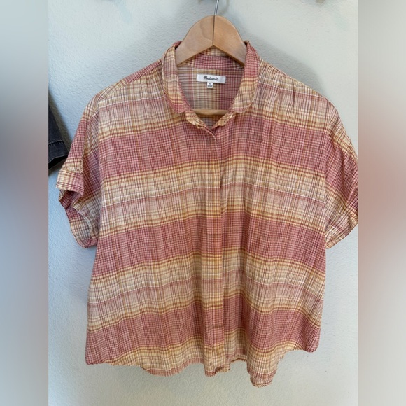Madewell Fall colors popover blouse shirt - Picture 1 of 2